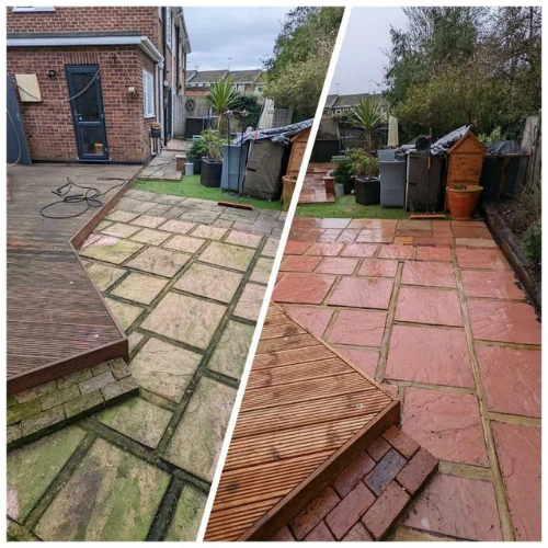 HydroBlast Power Nozzle yard before and after results